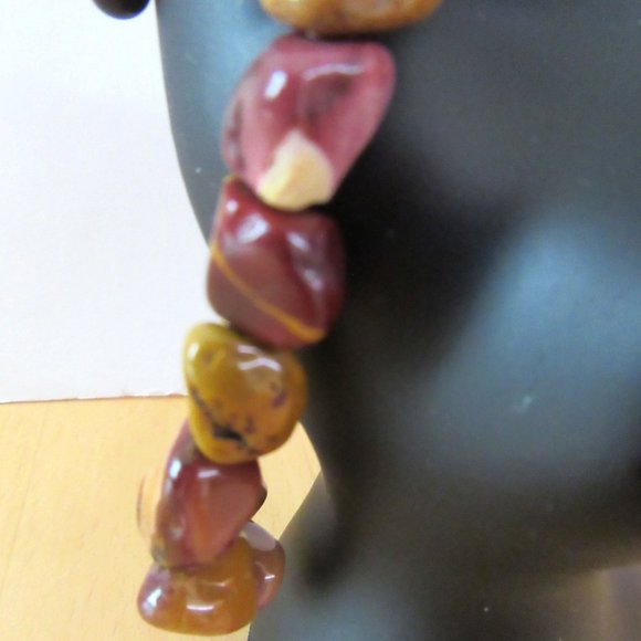 Stretch agate and liquid silver stone & onyx bracelets - set of 2 - Picture 8 of 8